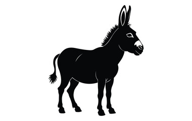 Fototapeta premium Donkey Silhouette Vector