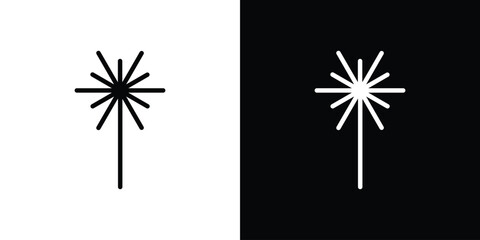 Laser beam icon in black. flat graphic vector icon © Vince