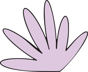 Coral colorful vector illustration Hand-drawn ocean and sea life creature. great for greeting cards, educational material, kids party invitations. Pastel colors, flat, cartoon design