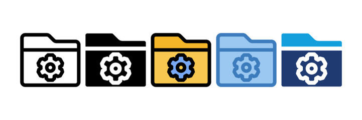 Folder Settings Icon Element For Design