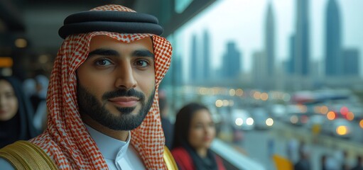 Portrait of a Young Arab Man in Dubai