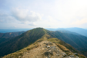 剣山から次郎笈へ続く稜線