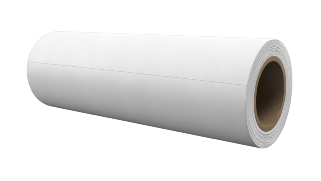 A roll of blank paper, typically used for various printing and crafting purposes.