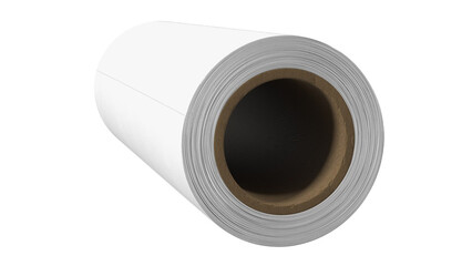 A roll of plain white paper, often used for printing, crafting, or other creative projects.