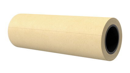 A plain roll of brown kraft paper, commonly used for wrapping, crafting, or packaging.