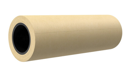 A roll of brown kraft paper, commonly used for packaging, crafts, and various industrial applications.