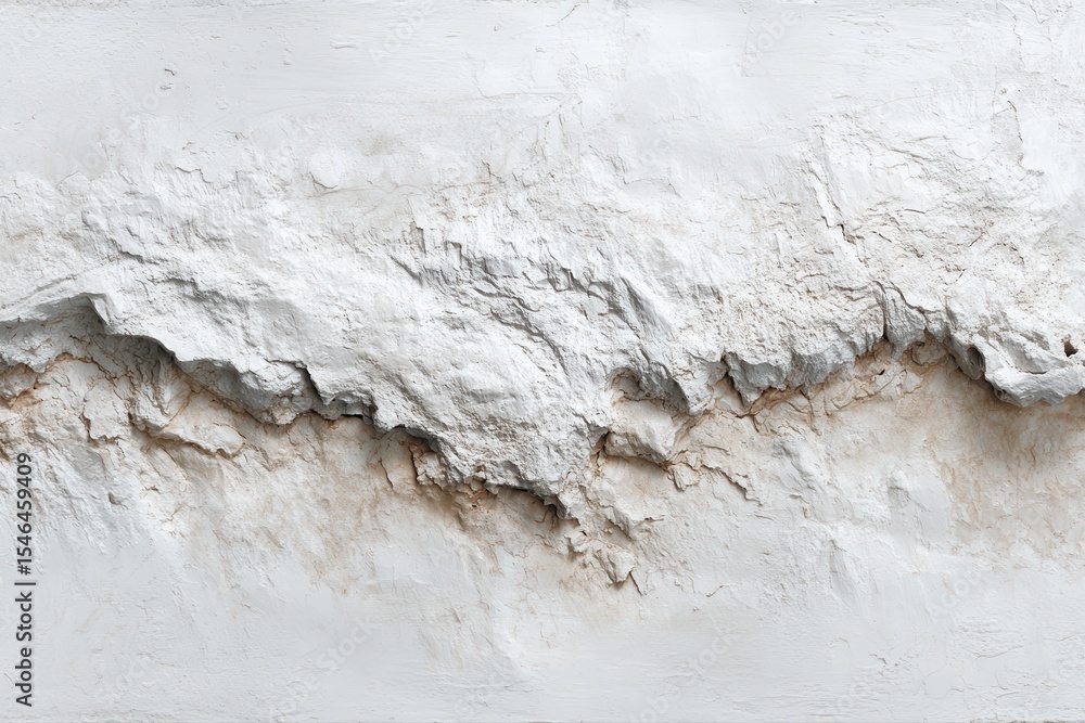 Poster a white wall with a very rough surface, resembling overlapping handmade paper. the texture is unique