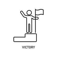 Icon a victory, isolated against a clean background.
