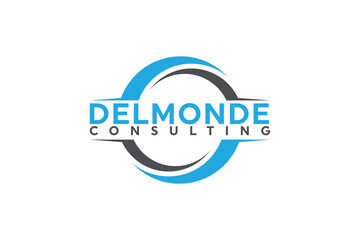 Clean & Minimalist Consulting Logo – Delmonde Circular Vector Design