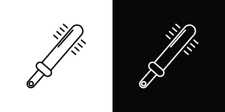 light stick icon in black. flat graphic vector icon
