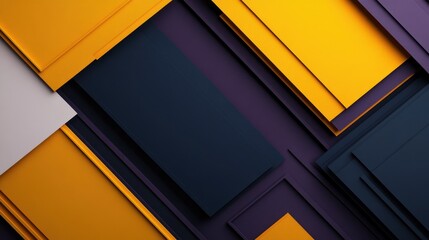 An artistic arrangement of layered, vibrant paper shapes in various colors, creating a dynamic, abstract composition that draws the viewer's eye into its colorful depths.