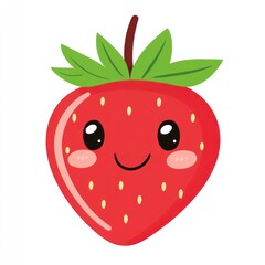 Obraz premium Cute cartoon strawberry (2)