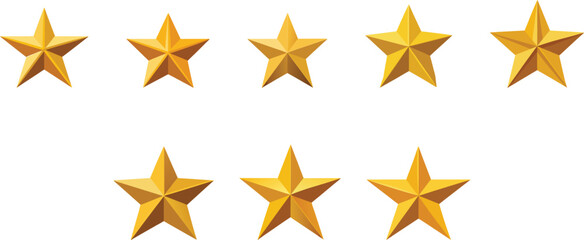 Obraz premium Golden Star set vector illustration