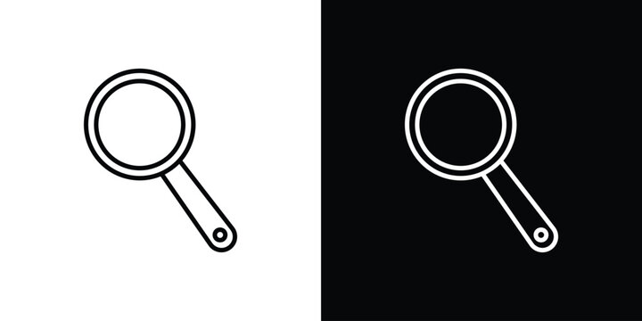 Loupe icon in black. flat graphic vector icon
