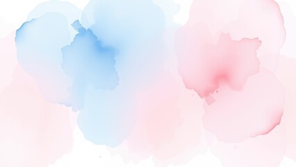 Obraz premium Watercolor background with soft pink and blue hues blending together