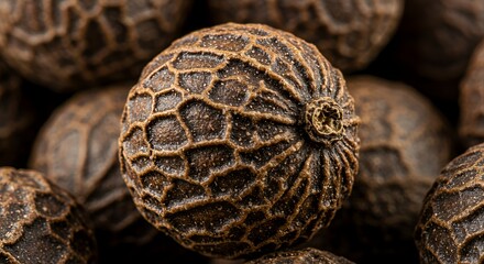 Close-up of Aromatic Cubeb Peppercorns