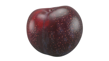 A shiny red apple with a smooth surface and speckled texture, representing freshness and health.