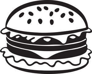 Silhouette  Beef Burger