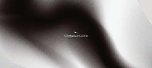 Abstract black and white fluid gradient background trendy modern grainy texture with soft blurred shapes, banners, flyers, presentations, covers and reports
