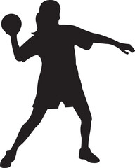 silhouette dodgeball player