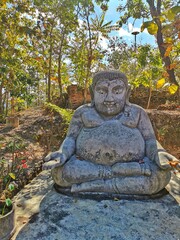 Serene Buddha Statue in Jungle Clearing