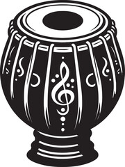 Silhouette  Indian Traditional Stylish Tabla