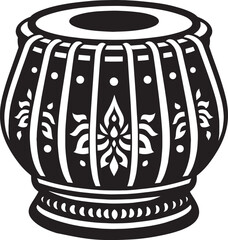 Silhouette  Indian Traditional Stylish Tabla