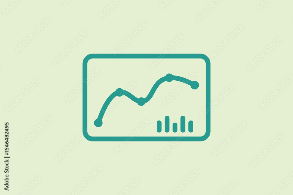 Poster chart icon. icon related to ui elements. suitable for web site, app, user interfaces,element, printa