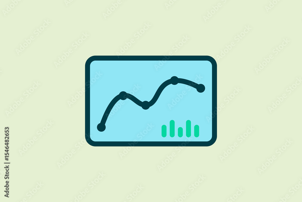 Poster chart icon. icon related to ui elements. suitable for web site, app, user interfaces,element, printa