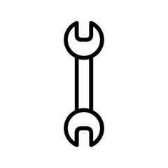 Wrench icon Isolated flat vector in outline icon eps 10