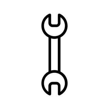 Wrench icon Isolated flat vector in outline icon eps 10