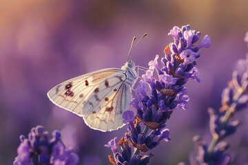 Butterfly on lavender