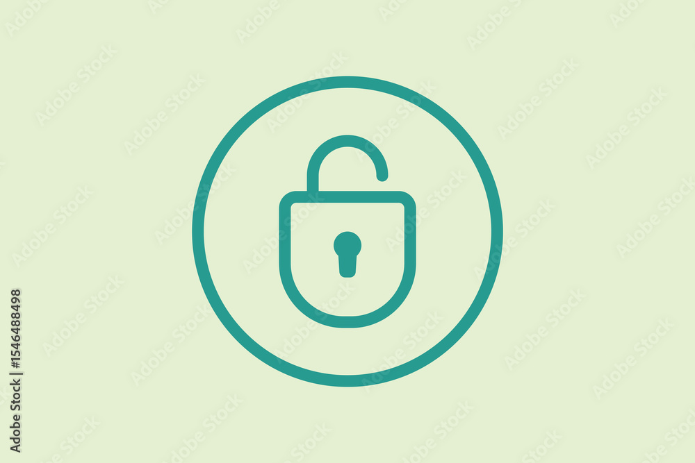 Poster unlock icon. icon related to ui elements. suitable for web site, app, user interfaces,element, print