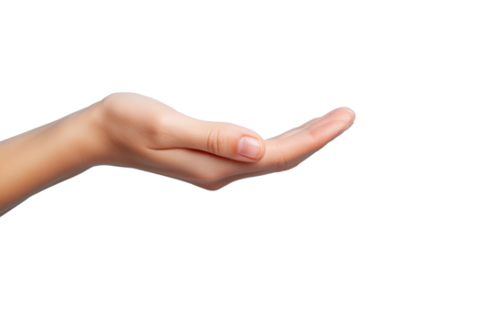 Open and raised human hand gestures PNG with a transparent background

