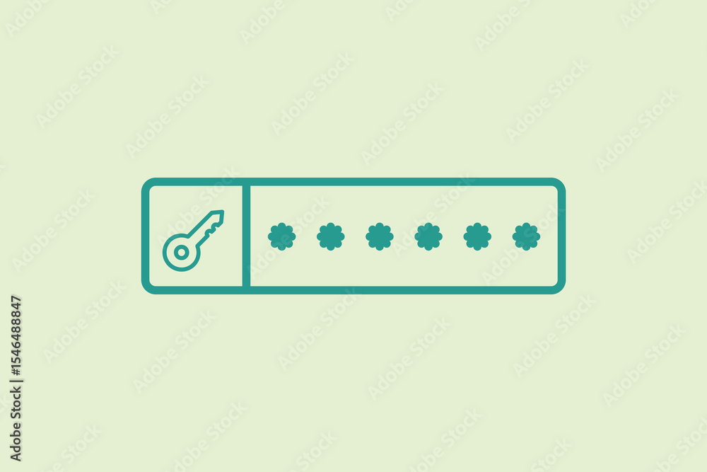 Poster password icon. icon related to ui elements. suitable for web site, app, user interfaces,element, pri