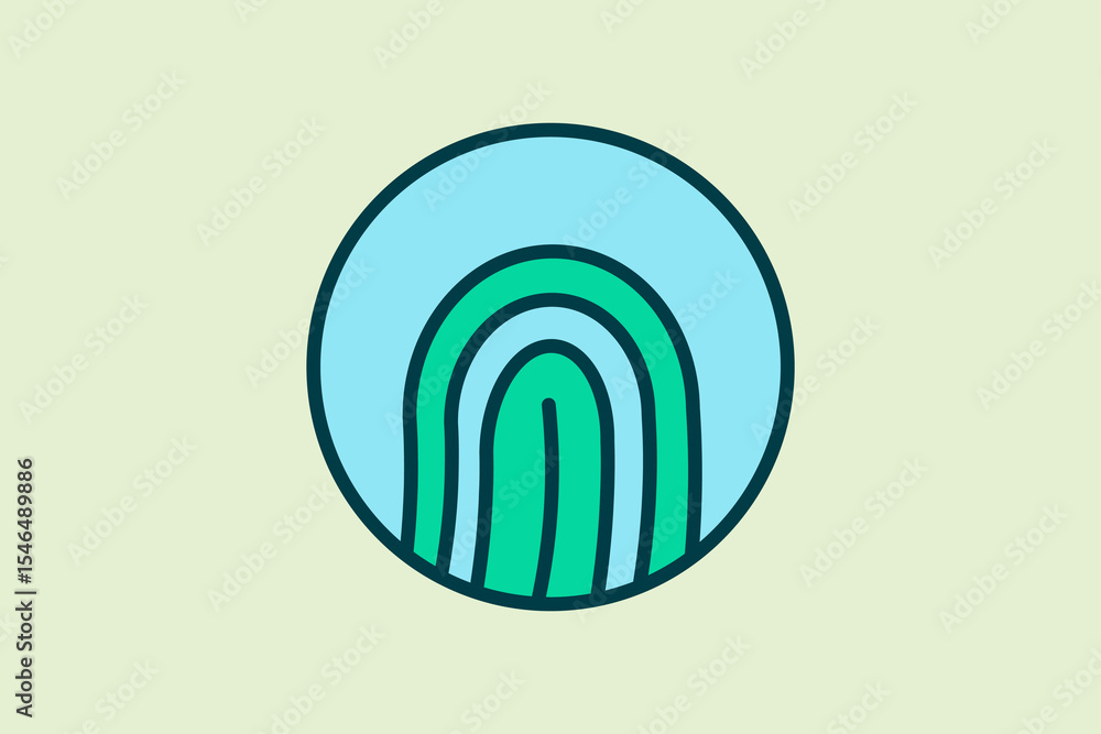 Poster fingerprint icon. icon related to ui elements. suitable for web site, app, user interfaces,element, 