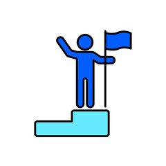 Icon a victory, isolated against a clean background.