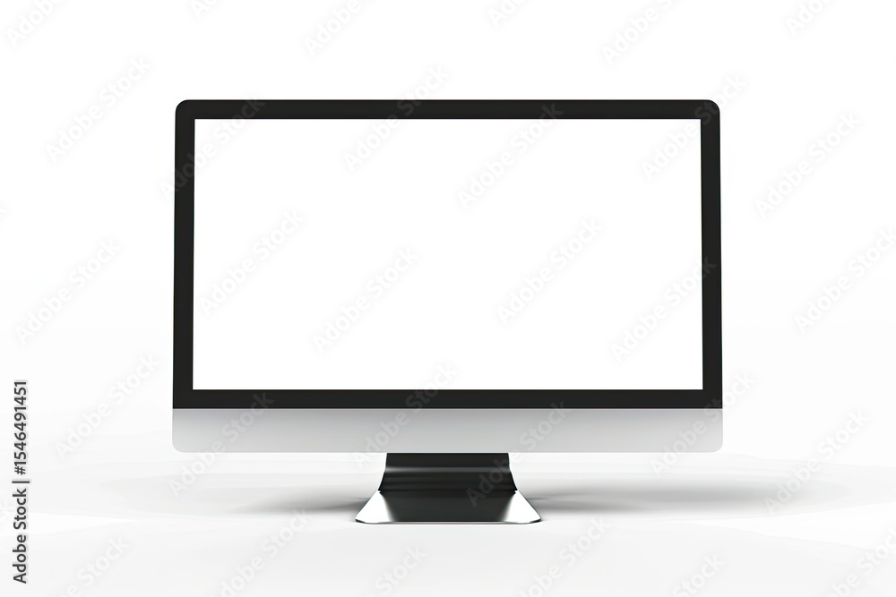 Poster flawless visual of desktop computer isolated on white mockup