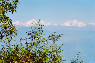 mountain landscape with blue sky