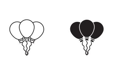 balloon icon Isolated flat vector in outline icon set eps 10