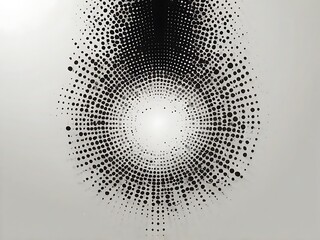 Abstract Black and White Dot Pattern A Mesmerizing Circular Design for Modern Art and Creative Visuals on Light Background