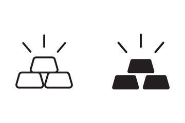 gold icon Isolated flat vector in outline icon set eps 10