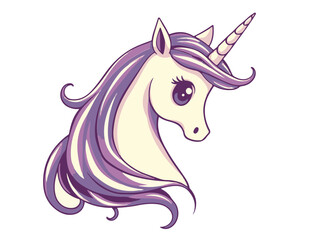 unicorn head vector illustration