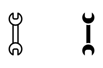 Wrench icon Isolated flat vector in outline icon set eps 10