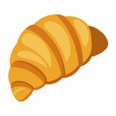 fresh croissant isolated on white background