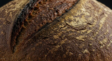Artisan Rye Bread: A Close-Up of Rustic Bakery Delight
