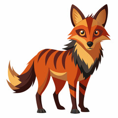 fox cartoon isolated on white