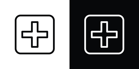 Fototapeta premium Medical support icon in black. flat graphic vector icon