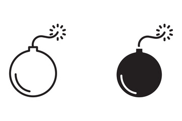  Bomb icon set, explosive icon. explosive device. Flat design style. bomb icon vector illustration isolated on white background, bomb icon eps. bomb icon graphic design vector symbol.