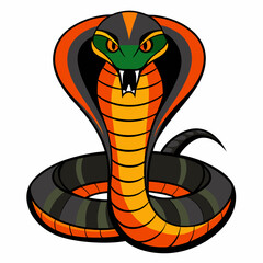 Fototapeta premium vector illustration of a cartoon snake